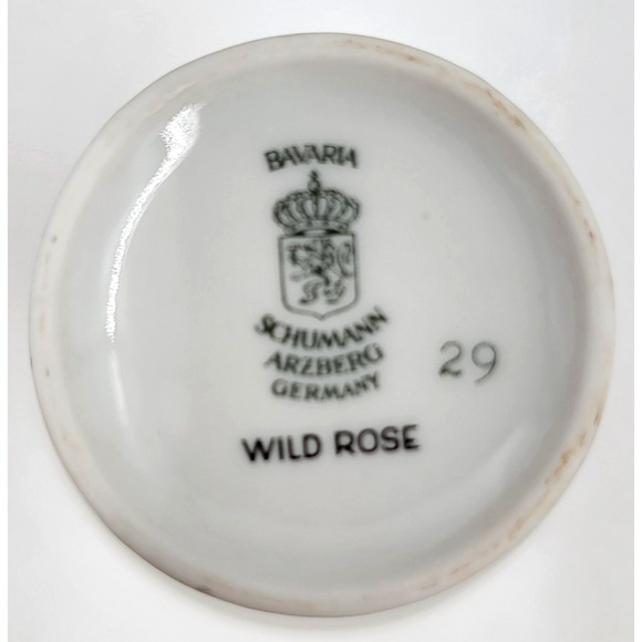 Schumann Arzberg Briar Rose Vase Bavaria Germany Gold Trim Porcelain 1950s - Picture 9 of 9